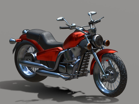  低多边形竞赛自行车3d模型 