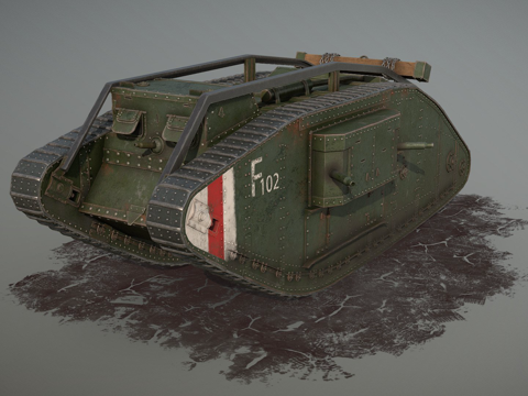  马克 IV 坦克3d模型 