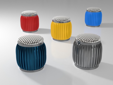  现代凳子3d模型 