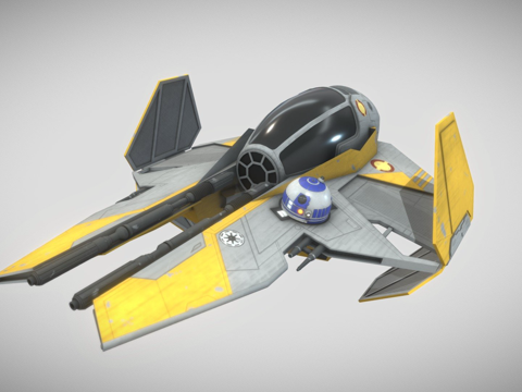  阿纳金的绝地星际战斗机 - 星球大战3d模型 