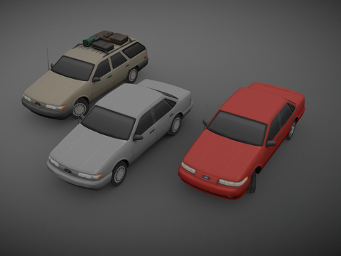  '93福特金牛座3d模型 