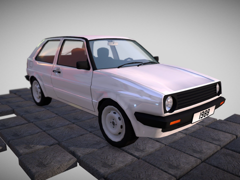  紧凑型掀背车3d模型 