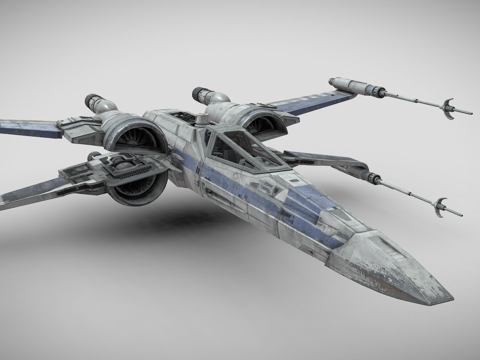  星球大战X翼T70战斗机3d模型 