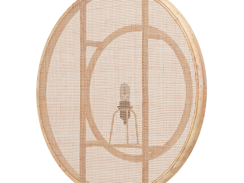  北欧简约壁灯 壁灯 简约壁灯 藤编壁灯 装饰壁灯3d模型 