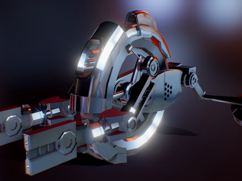  细分就绪无人机3d模型 