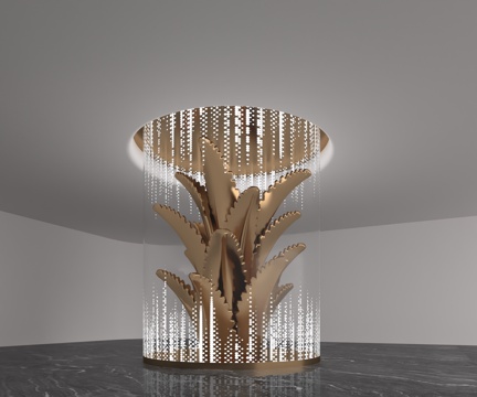  现代柱子3d模型 