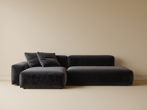  现代转角沙发3d模型 