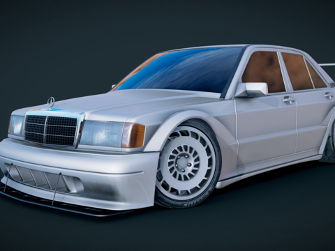 梅赛德斯-奔驰190E3d模型 