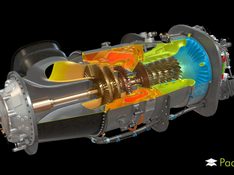  PT6C-67C涡轮轴发动机3d模型 