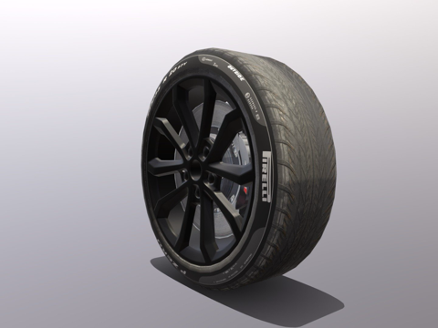  超级跑车轮3d模型 