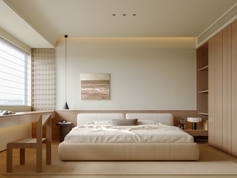 中古风卧室su模型