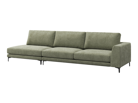  现代简约双人沙发 双人沙发 简约沙发 客厅沙发 抱枕  绿色3d模型 