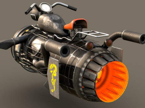  喷气自行车 -0013d模型 