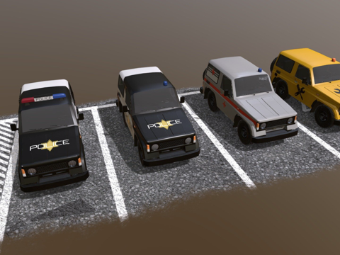  低多边形车辆迷你包4.13d模型 