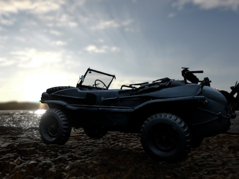  大众 166 型 Schwimmwagen - 浮水车3d模型 