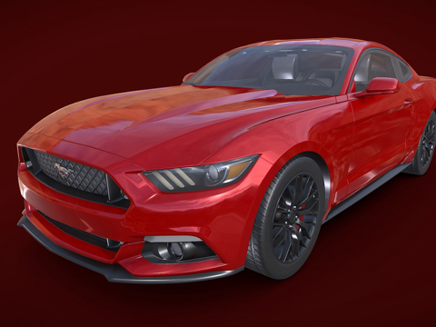  福特野马20153d模型 