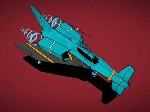  太空船竞速船！！！3d模型 