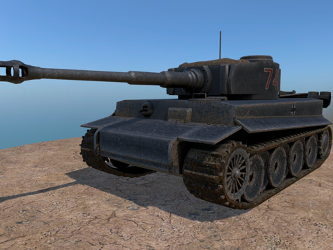  二战德国坦克3d模型 