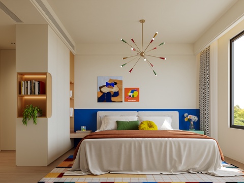  包豪斯卧室3d模型 