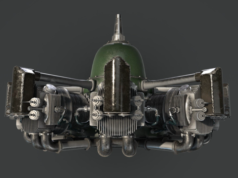  佩加兹20 [=飞马座20=飞机发动机]3d模型 