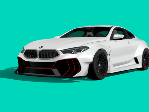  超写实宝马M8竞赛版模型3d模型 