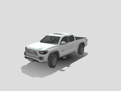  丰田塔科马3d模型 