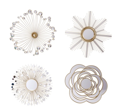  现代金属装饰镜3d模型 