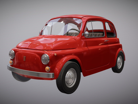  菲亚特500-1970年款3d模型 