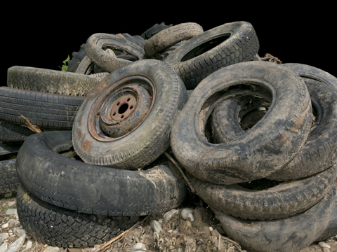  旧轮胎3d模型 