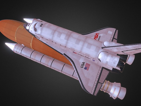  太空-航天飞机-纹理-53d模型 