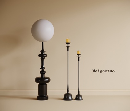  现代落地灯3d模型 