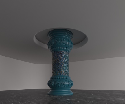  现代柱子3d模型 