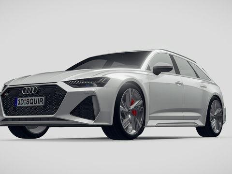  奥迪RS6旅行车20203d模型 