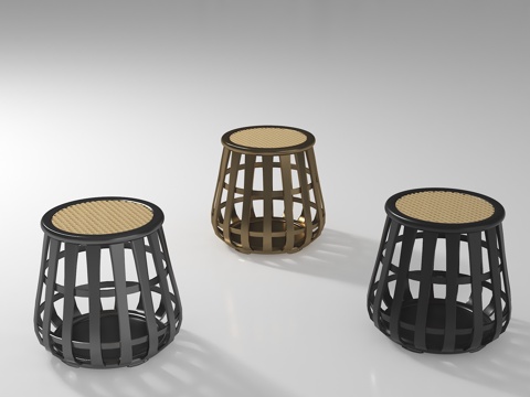  现代凳子3d模型 