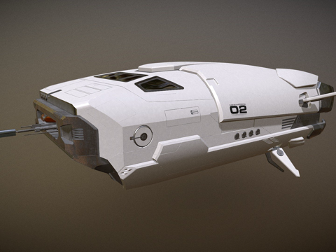  运输穿梭机3d模型 