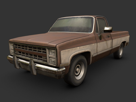  年代皮卡3d模型3d模型 