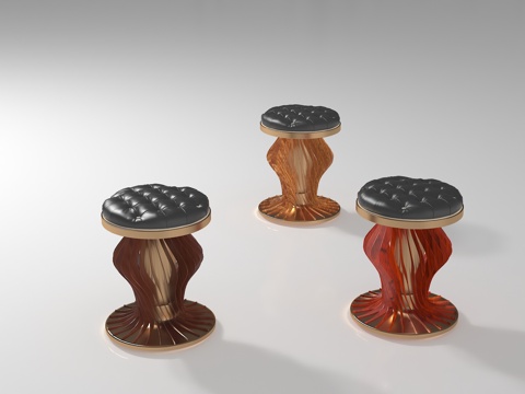  现代凳子3d模型 