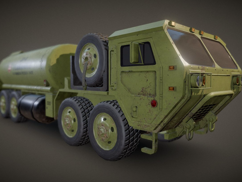  军用油罐车3d模型 