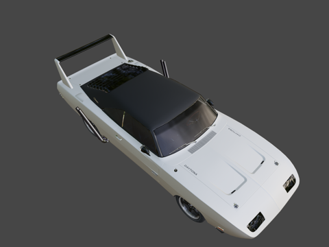  道奇战马代托纳1969定制版二3d模型 