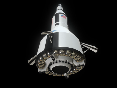  =纽带=美国宇航局1960年代超重型火箭项目3d模型 