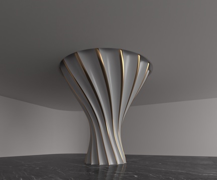  现代柱子3d模型 