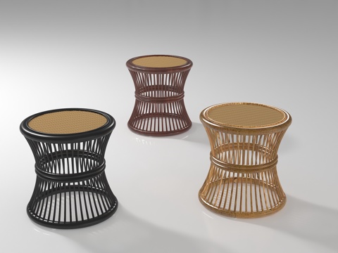  现代凳子3d模型 