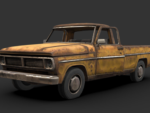  锈世界皮卡3d模型 