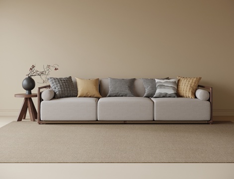  现代三人沙发3d模型 