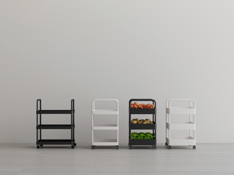  厨房蔬菜推车3d模型 