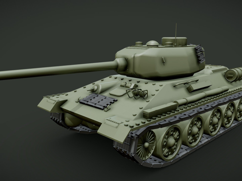  T-34 85坦克3d模型 