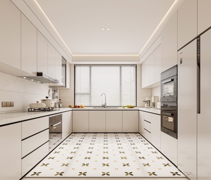  现代厨房3d模型 