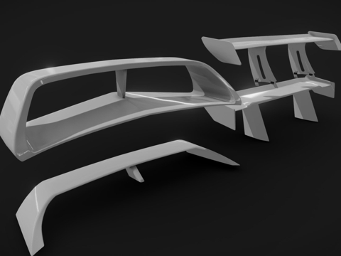  车身套件 三菱蓝瑟六代 尾翼3d模型 