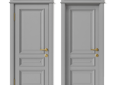  现代简约房间门 门 简约门 入户门 卧室门 单开门3d模型 