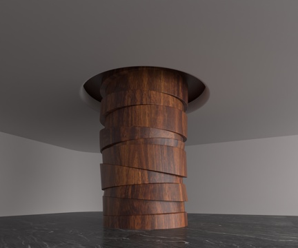  现代柱子3d模型 